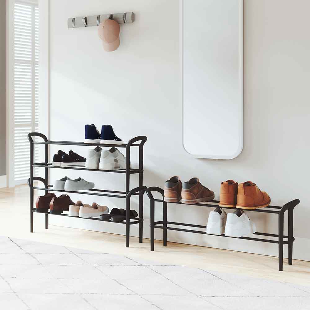 מעמד נעליים 2 קומות Shoestack אגוז מיושן - Image 4