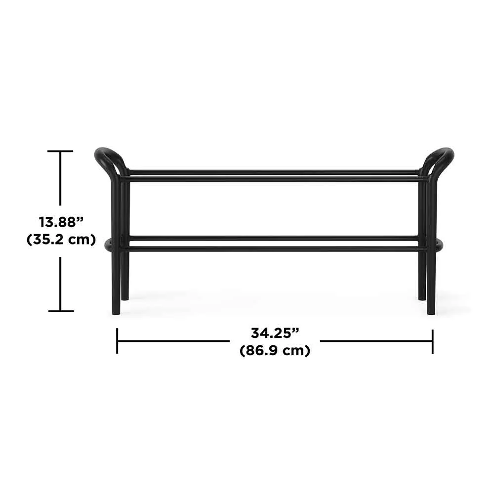 מעמד נעליים 2 קומות Shoestack אגוז מיושן - Image 6