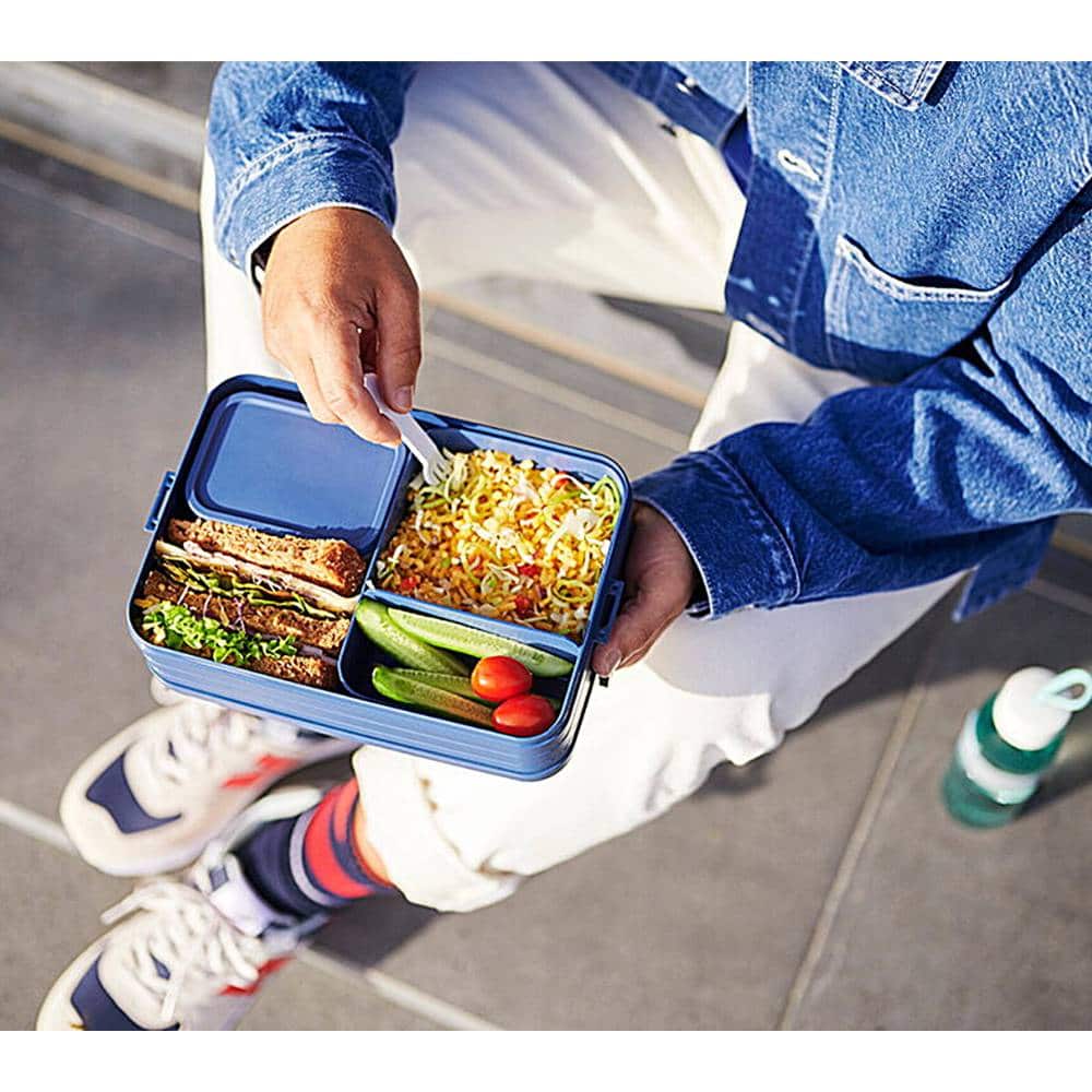 קופסת אוכל Bento גדולה תכלת - Image 3