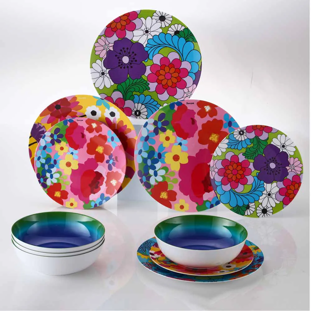 סט 4 צלחות גדולות Floral - Image 2
