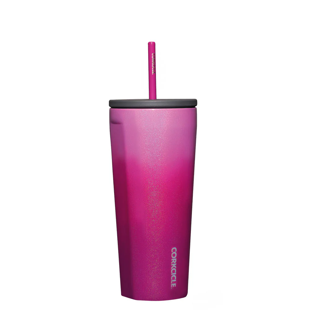 כוס פיית קש 710ML ורוד אומברה נוצץ - Image 4