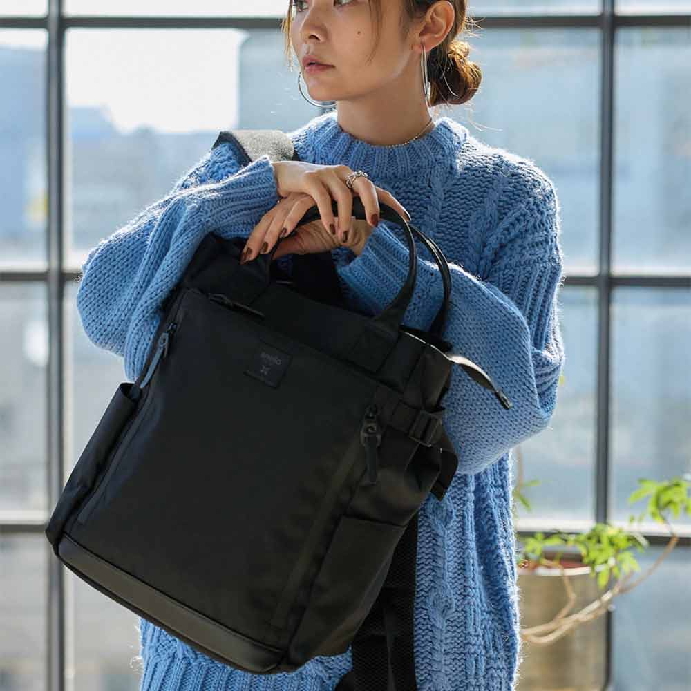 תיק גב 2WAY TOTE SOLID שחור 1112 - Image 5
