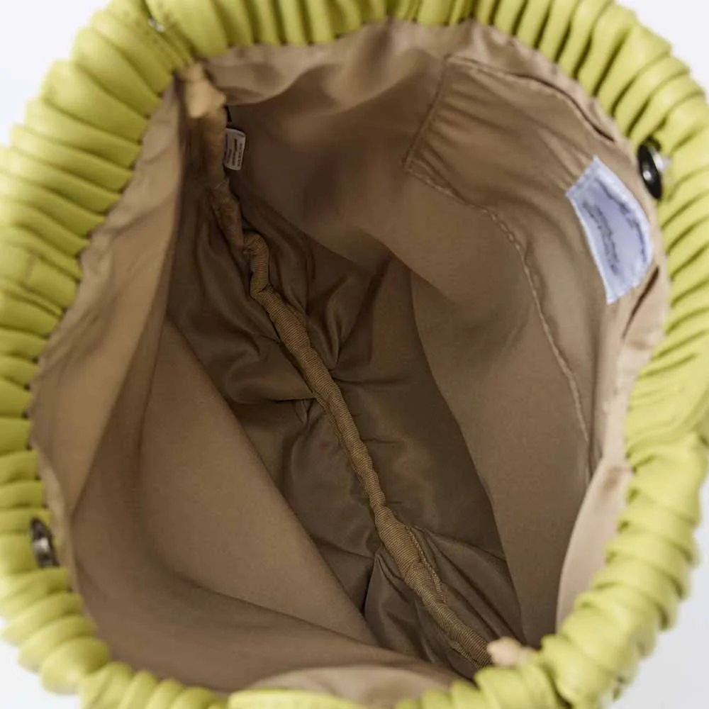 תיק צד TOTE PLEATS ירוק ליים 0202 - Image 6