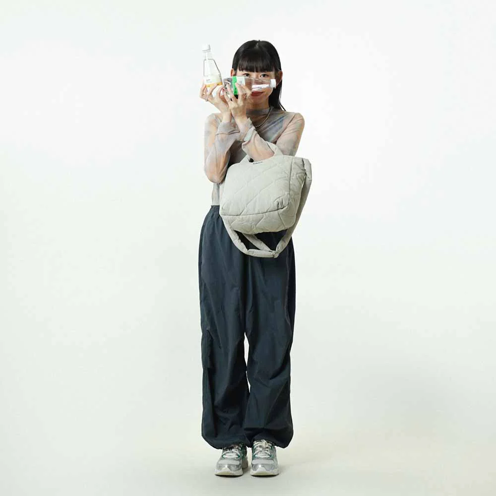 תיק צד KELIS דו צדדי כסוף/ בז' - Image 5