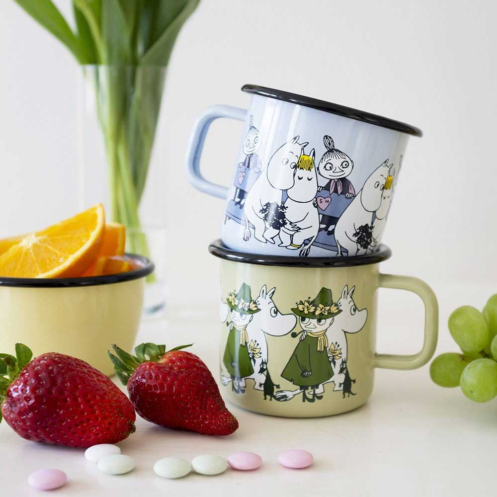 ספל אמיייל Moomin Friends, Blue M - Image 2