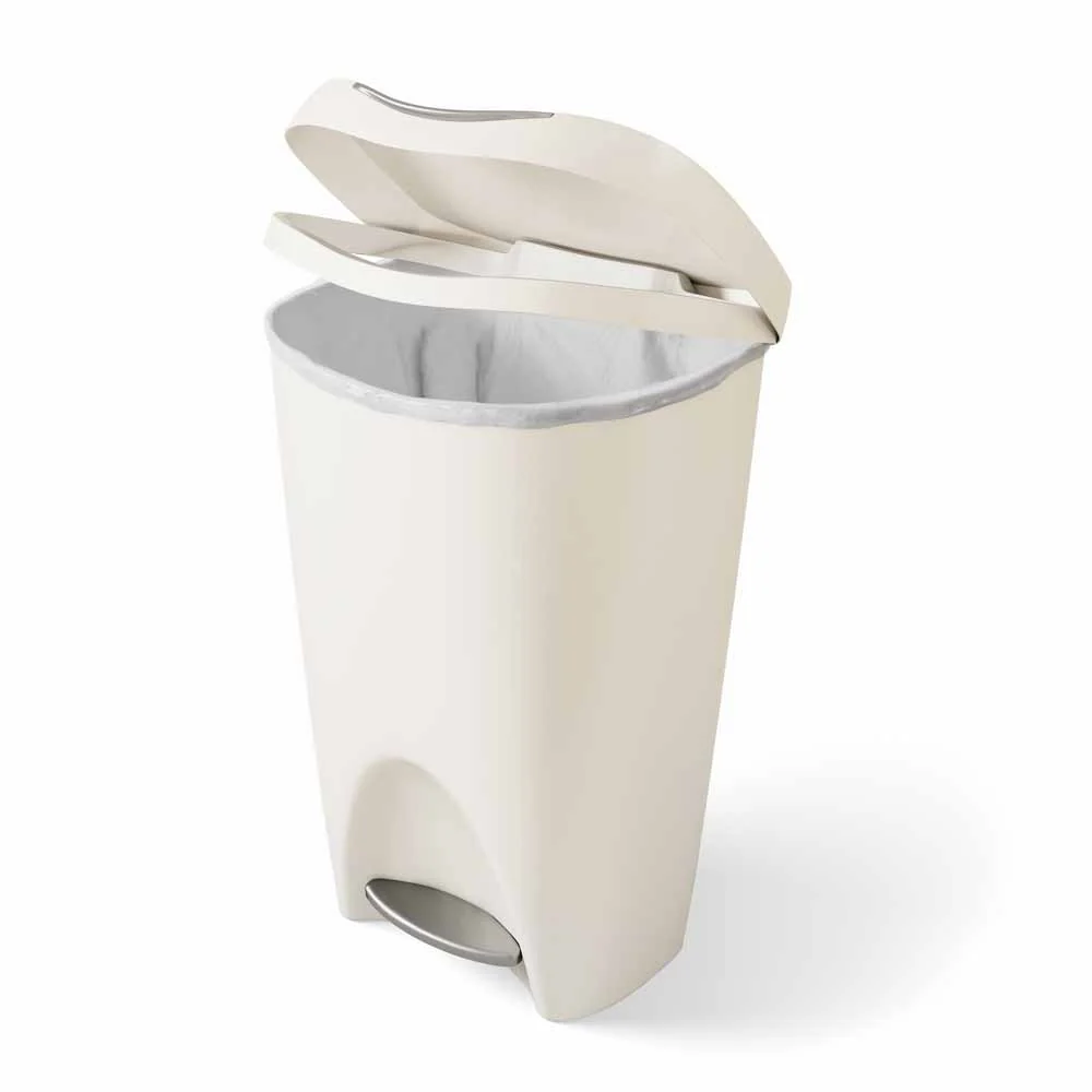 פח עם רגלית דריכה, 50 ליטר BRIM לבן - Image 3