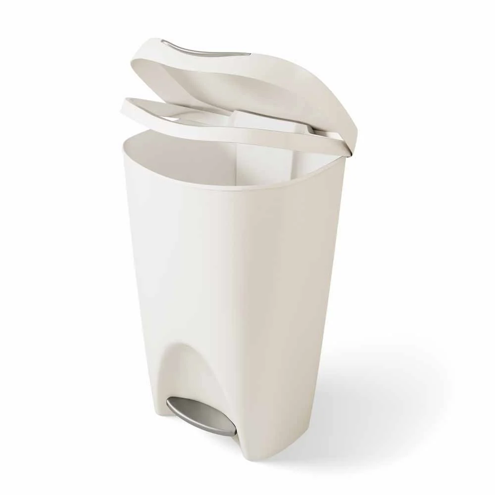 פח עם רגלית דריכה, 50 ליטר BRIM לבן - Image 8