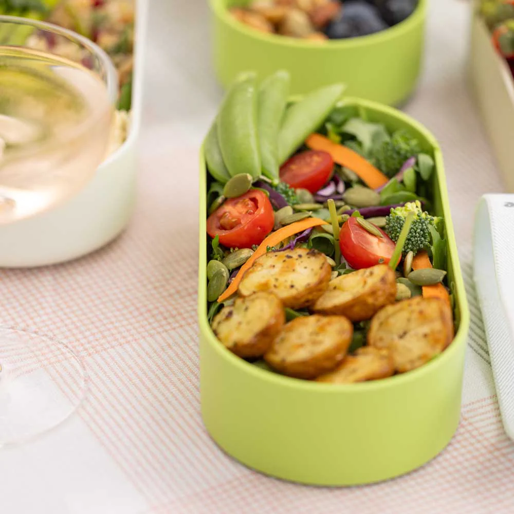 קופסת אוכל BENTO ירוקה, 2 קומות 1000 מ"ל - Image 13