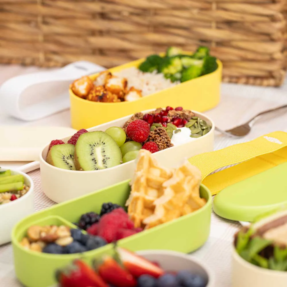 קופסת אוכל BENTO ירוקה, 2 קומות 1000 מ"ל - Image 6