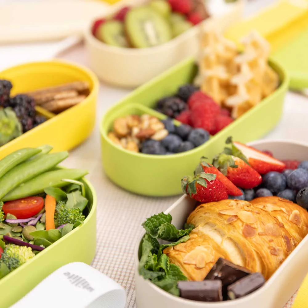 קופסת אוכל BENTO ירוקה, 2 קומות 1000 מ"ל - Image 7