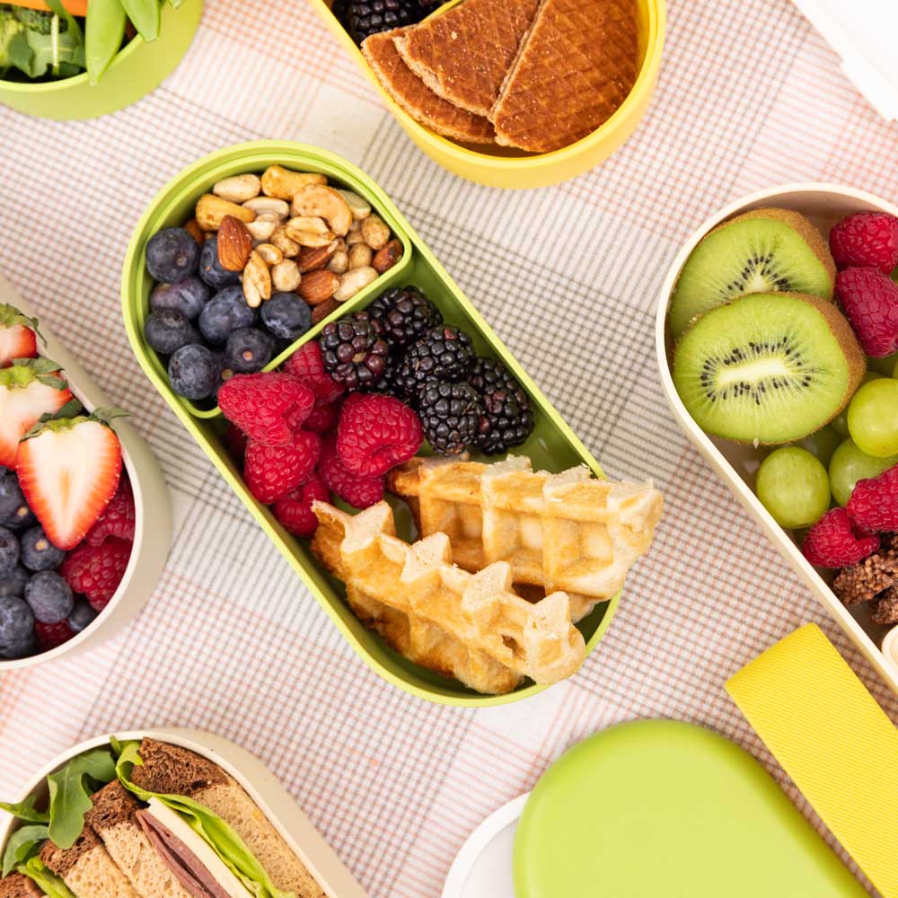 קופסת אוכל BENTO ירוקה, 2 קומות 1000 מ"ל - Image 9