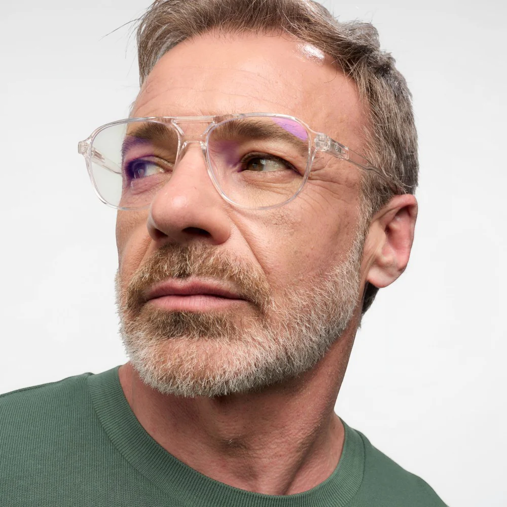 משקפי קריאה BRAD שקוף מבריק +2.5 - Image 3