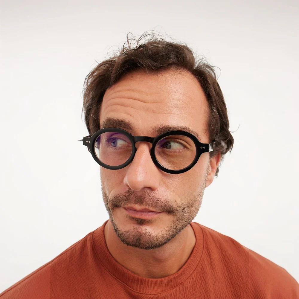 משקפי קריאה CHARLES שחור מבריק +1 - Image 2