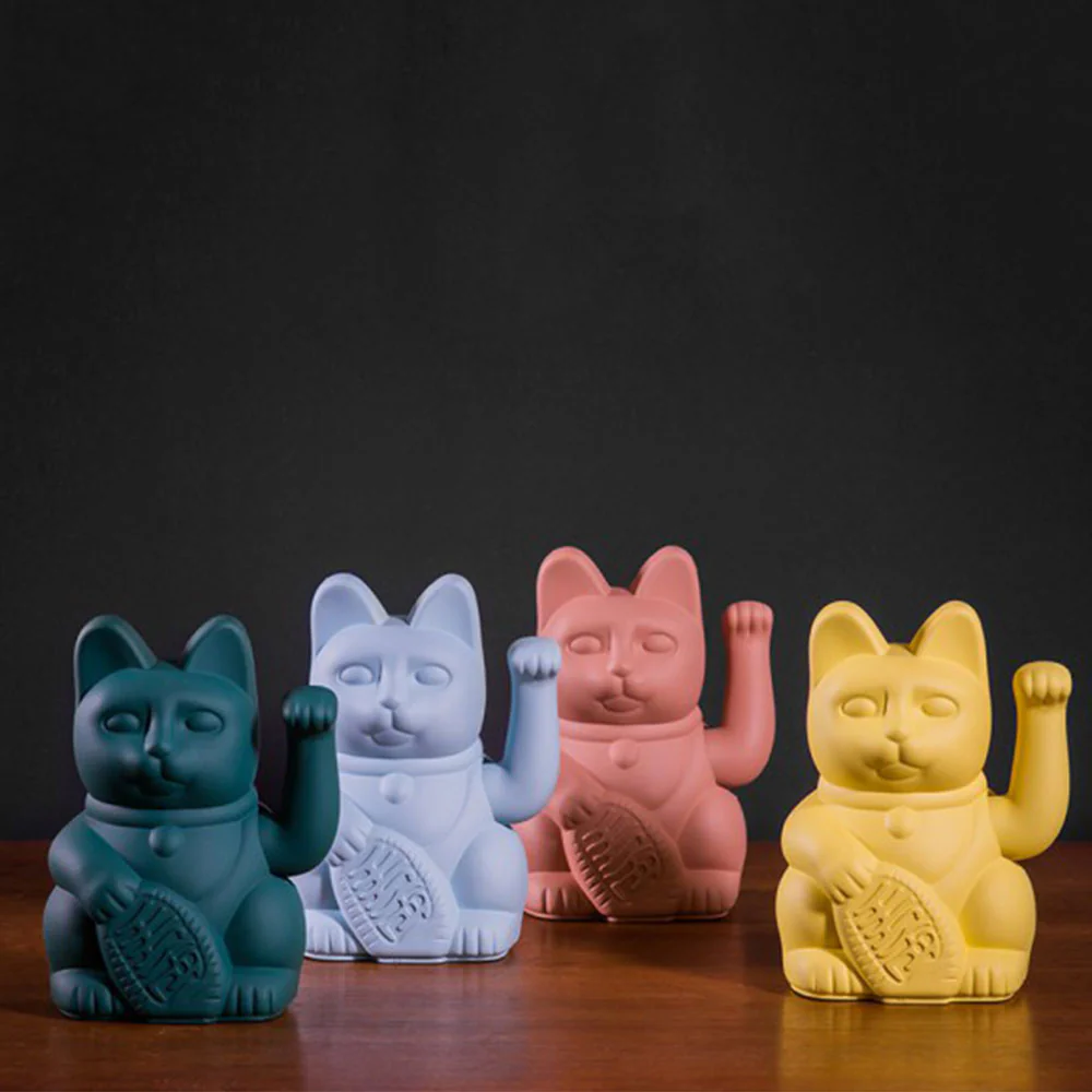 חתול מזל Maneki תכלת - Image 3