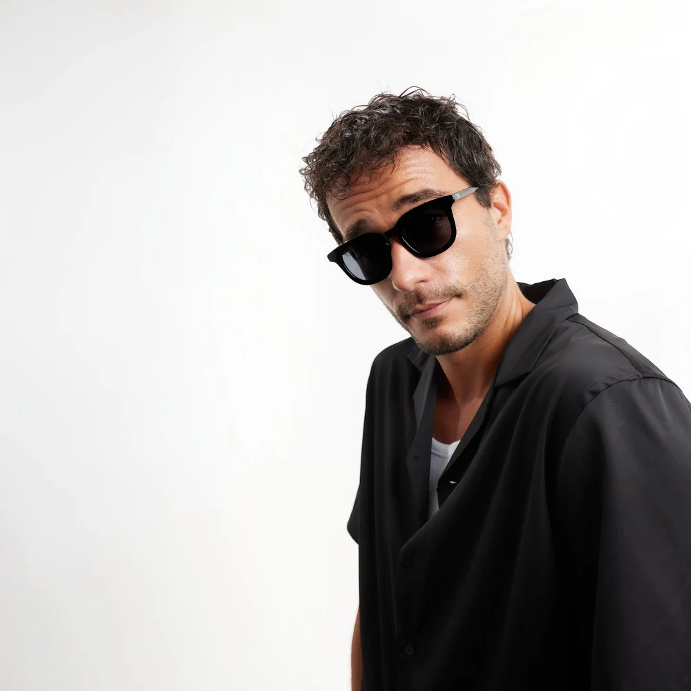 משקפי שמש OSTERBRO שחור מבריק - Image 2