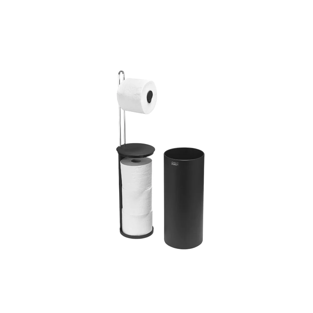 מעמד לנייר טואלט עם אחסון פנימי EasyStore שחור - Image 7
