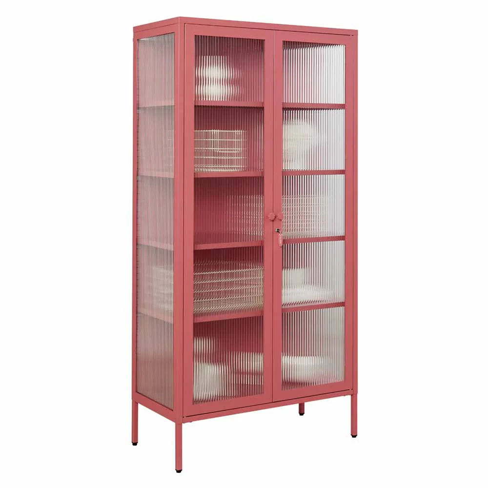 ארון דלתות זכוכית COLLECTOR ורוד כהה - Image 4